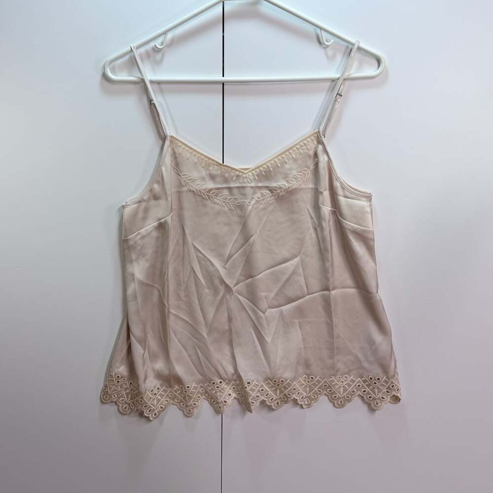 Cabi Artful Cami Size S Champagne Lace Trim 6724